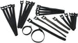 Velcro Zip Cable Tie 11mm Wide 40 Multi Pack Piece Black AF98-1120 - Aeroflow