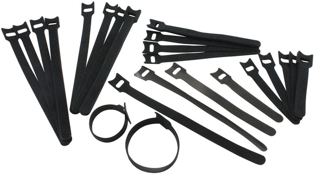 Velcro Zip Cable Tie 11mm Wide 40 Multi Pack Piece Black AF98-1120 - Aeroflow