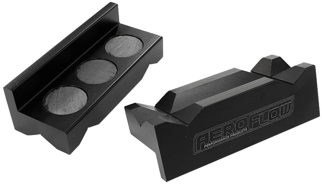 Billet Vice Soft Jaws Alloy Black Magnetic Back -6 To -10 AF98-2001 - Aeroflow