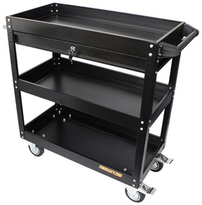 Workshop Trolley 3 Tier With Lockable Drawer. Tool Tray AF98-2032 - Aeroflow