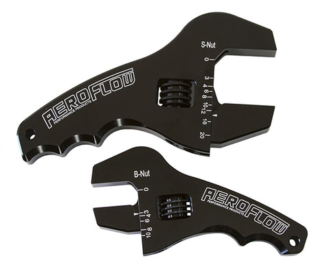 Adjustable Wrench Grip SPANNER1 x Small & 1 x Large Shorty AF98-2039BLK - Aeroflow