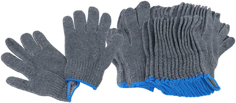 Multi Purpose Knitted Gloves 12 Pairs Work Shop Mechanic AF98-2222-12 - Aeroflow