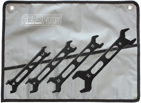 Double Ended AN Pro Spanner 4 Piece Set -3AN To -20AN AF98-2244 - Aeroflow