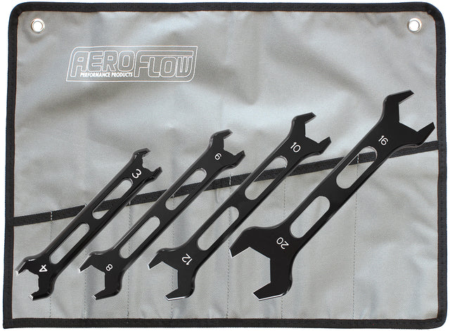 Double Ended AN Pro Spanner 4 Piece Set -3AN To -20AN AF98-2244 - Aeroflow