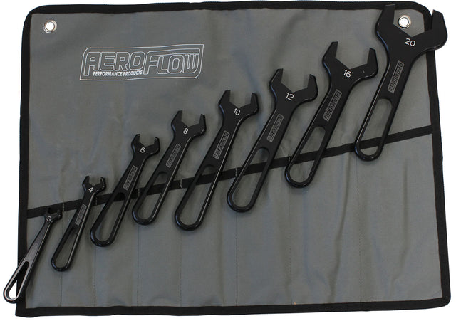 Alloy Pro Single Spanner Set 8 Piece Set -3AN To -20AN Wrench AF98-2255 - Aeroflow