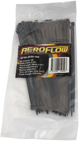 Cable Ties 4.8mm x 200mm 100 Pack Black Zip Tie PA66 AF98-4820-100 - Aeroflow