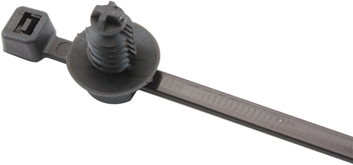 Fir Tree Cable Tie 4.8 x 210mm 2 Piece 25 Pack Black Zip Ties AF98-4822-25 - Aeroflow