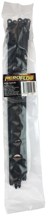Screw Mount Cable Ties 7.6 x 400M6 25 Pack Black Zip Tie PA66 AF98-7640-25 - Aeroflow