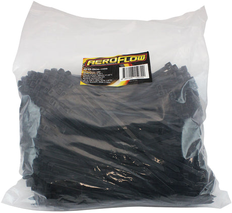 Cable Ties 8.8mm x 300mm 1000 Pack Black Zip Tie PA66 AF98-8830-1000 - Aeroflow