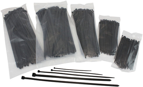 Cable Ties Bulk Multi Pack PA66 Black Various Sizes 1000 AF98-9899-1000 - Aeroflow