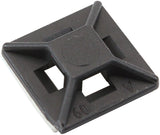 Cable Tie Mounts 12.5 x 12.5mm Nylon 3M Pad Mount Black AF98-9996-100 - Aeroflow