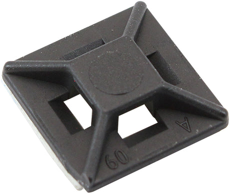 Cable Tie Mounts 12.5 x 12.5mm Nylon 3M Pad Mount Black AF98-9996-100 - Aeroflow