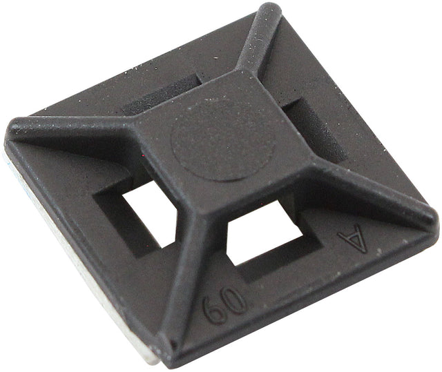 Cable Tie Mounts 12.5 x 12.5mm Nylon 3M Pad Mount Black AF98-9996-50 - Aeroflow