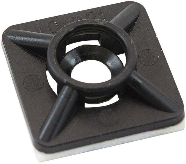 Cable Tie Mounts 19mm x 19mm Nylon 3M Pad Mount Black AF98-9997-25 - Aeroflow