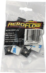 Cable Tie Mounts 19mm x 19mm Nylon 3M Pad Mount Black AF98-9997-25 - Aeroflow
