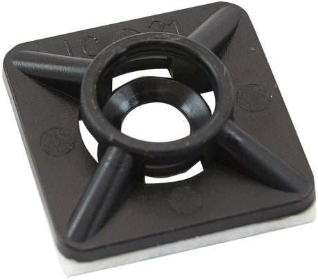 Cable Tie Mounts 19mm x 19mm Nylon 3M Pad Mount Black AF98-9997-50 - Aeroflow
