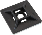 Cable Tie Mounts 28mm x 28mm Nylon 3M Pad Mount Black AF98-9998-100 - Aeroflow