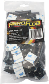 Cable Tie Mounts 28mm x 28mm Nylon 3M Pad Mount Black AF98-9998-100 - Aeroflow