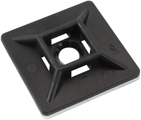 Cable Tie Mounts 28mm x 28mm Nylon 3M Pad Mount Black AF98-9998-25 - Aeroflow