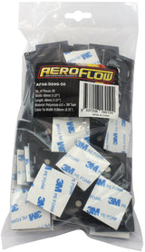 Cable Tie Mounts 40mm x 40mm Nylon 3M Pad Mount Black AF98-9999-50 - Aeroflow