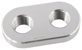 Weld In Alloy Plate 1/8" NPT x 2 Ports Vacuum Intercooler AF986-02-02 - Aeroflow