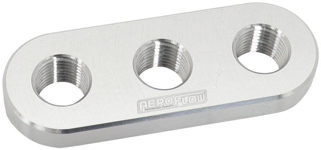 Weld In Alloy Plate 1/8" NPT x 3 Ports Vacuum Intercooler AF986-02-03 - Aeroflow