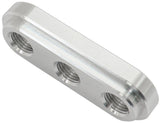 Weld In Alloy Plate 1/8" NPT x 3 Ports Vacuum Intercooler AF986-02-03 - Aeroflow