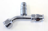 -6 A/C W/Charge Port 45 Deg Stainless AFFCE-0645B - Aeroflow
