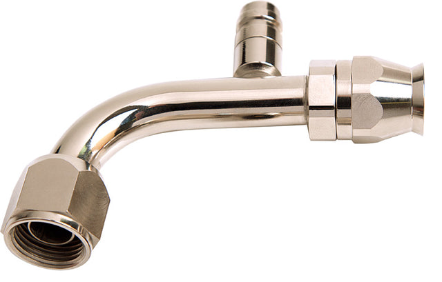 -6 Airconditioning Fitting With Charge Port 90 Degree AFFCE-0690B - Aeroflow
