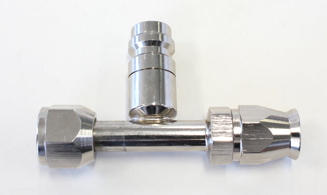 -6 Airconditioning Fitting With Charge Port Straight AFFCE-06B - Aeroflow