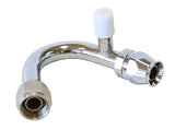 -8 A/C W/Charge Port 135 Deg Stainless AFFCE-08135B - Aeroflow