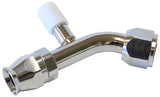 -8 A/C W/Charge Port 45 Deg Stainless AFFCE-0845B - Aeroflow