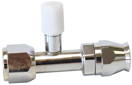 -8 Airconditioning Fitting With Charge Port Straight AFFCE-08B - Aeroflow