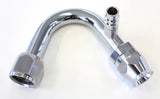 -10 A/C W/Charge Port 135 Deg Stainless AFFCE-10135B - Aeroflow