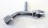 -10 A/C W/Charge Port 45 Deg Stainless AFFCE-1045B - Aeroflow