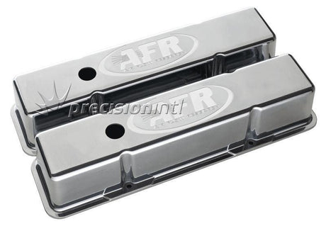 Tall Polished Alloy Valve Covers (PR) SBC Inc Grommets/Baffles AFR6704 - Air Flow Research