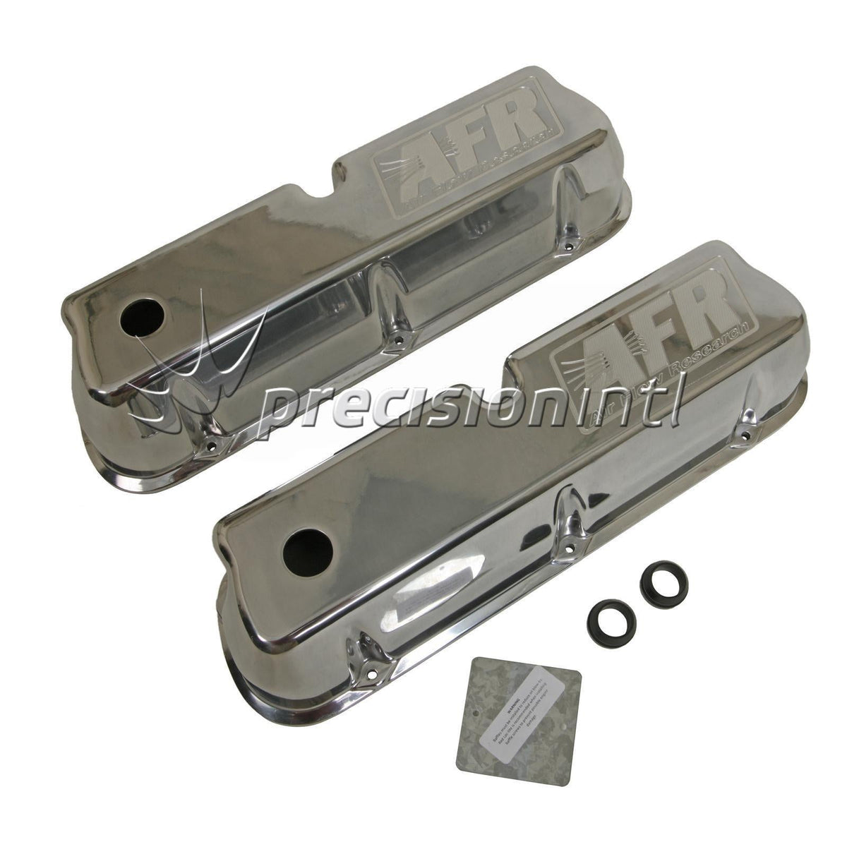 Tall Polshd Alloy Valve Covers (PR) SBF Inc Grommets/Baffles AFR6714 - Air Flow Research - Valve & Rocker Covers - Air Flow Research