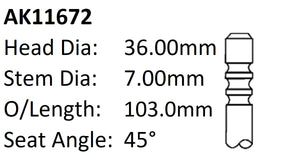 BMW 318 M43 Exhaust Valve AK11672 - Austral | Universal Auto Spares