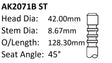 Ford 351C 1.654M/G Exhaust Valve AK2071B ST - Austral | Universal Auto Spares