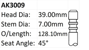 Ford AU EL Exhaust Valve 39mm AK3009 - Austral | Universal Auto Spares