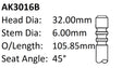 Ford 4.0L 24V 32mm Exhaust Valve AK3016B - Austral | Universal Auto Spares
