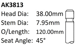 Holden VS VT V6 Exhaust Valve AK3813 - Austral | Universal Auto Spares