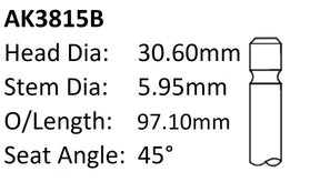 Holden 3.6L Exhaust Valve AK3815B - Austral | Universal Auto Spares