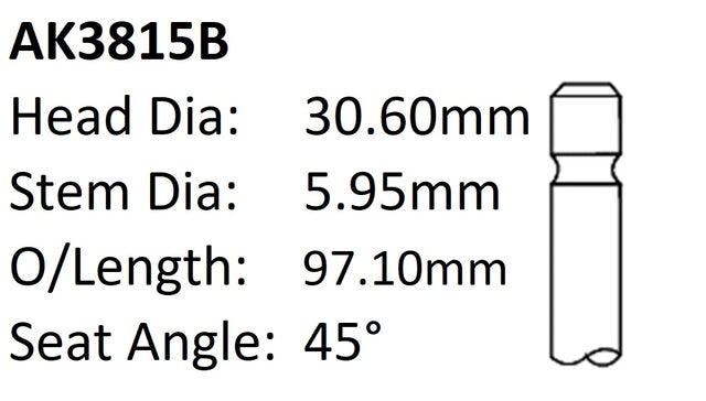 Holden 3.6L Exhaust Valve AK3815B - Austral | Universal Auto Spares
