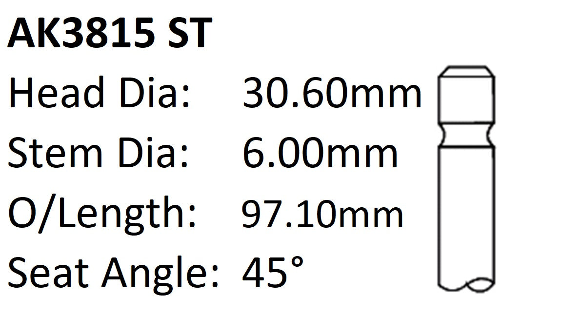 Holden 3.6L Exhaust Valve AK3815 ST - Austral | Universal Auto Spares