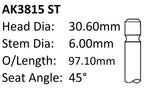 Holden 3.6L Exhaust Valve AK3815 ST - Austral | Universal Auto Spares