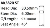 Holden 3.6L Alloytec LPG Exhaust Valve AK3820 ST - Austral | Universal Auto Spares