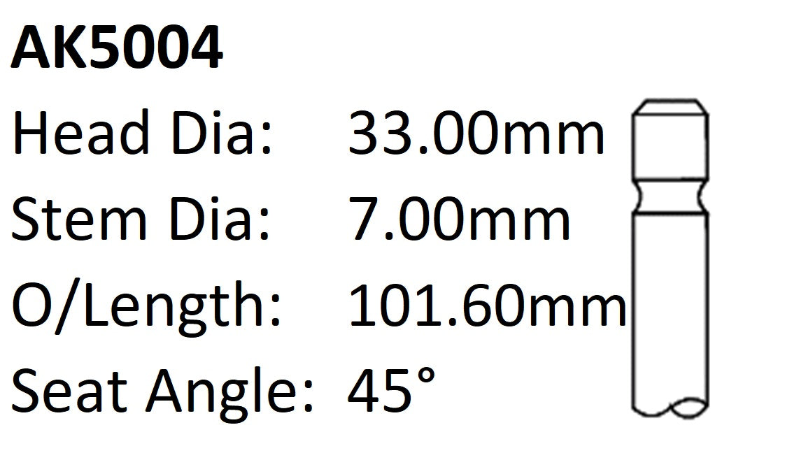 Dai CB Exhaust Valve AK5004 - Austral | Universal Auto Spares