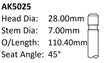 Dai ED10 ED20 Exhaust Valve AK5025 - Austral | Universal Auto Spares
