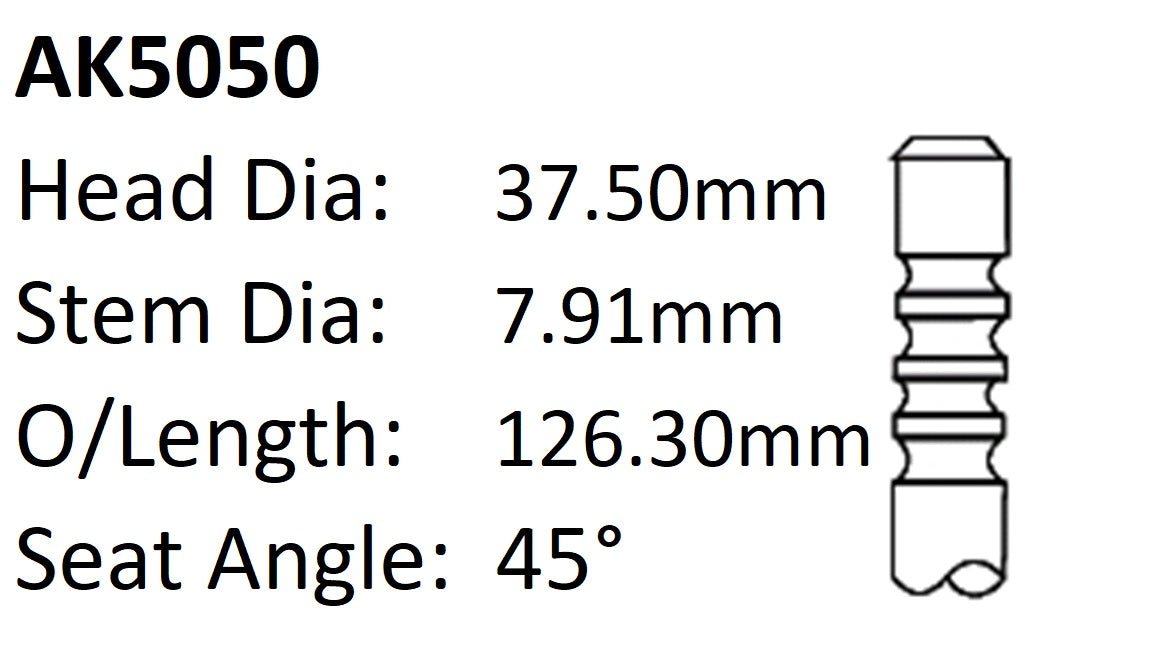 Chrysler Ega 3.3L Exhaust Valve AK5050 - Austral | Universal Auto Spares